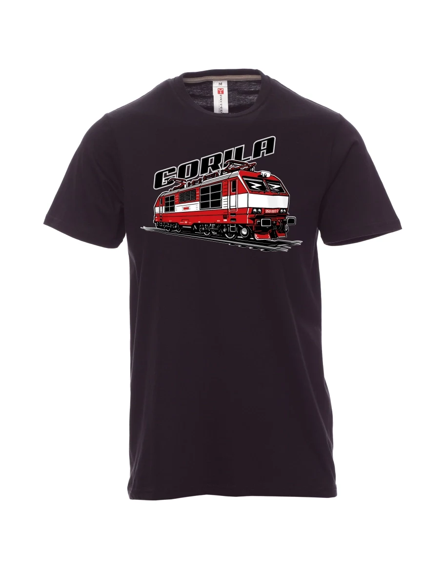 Męski t-shirt czarny Lokomotywa 350 „Gorila“