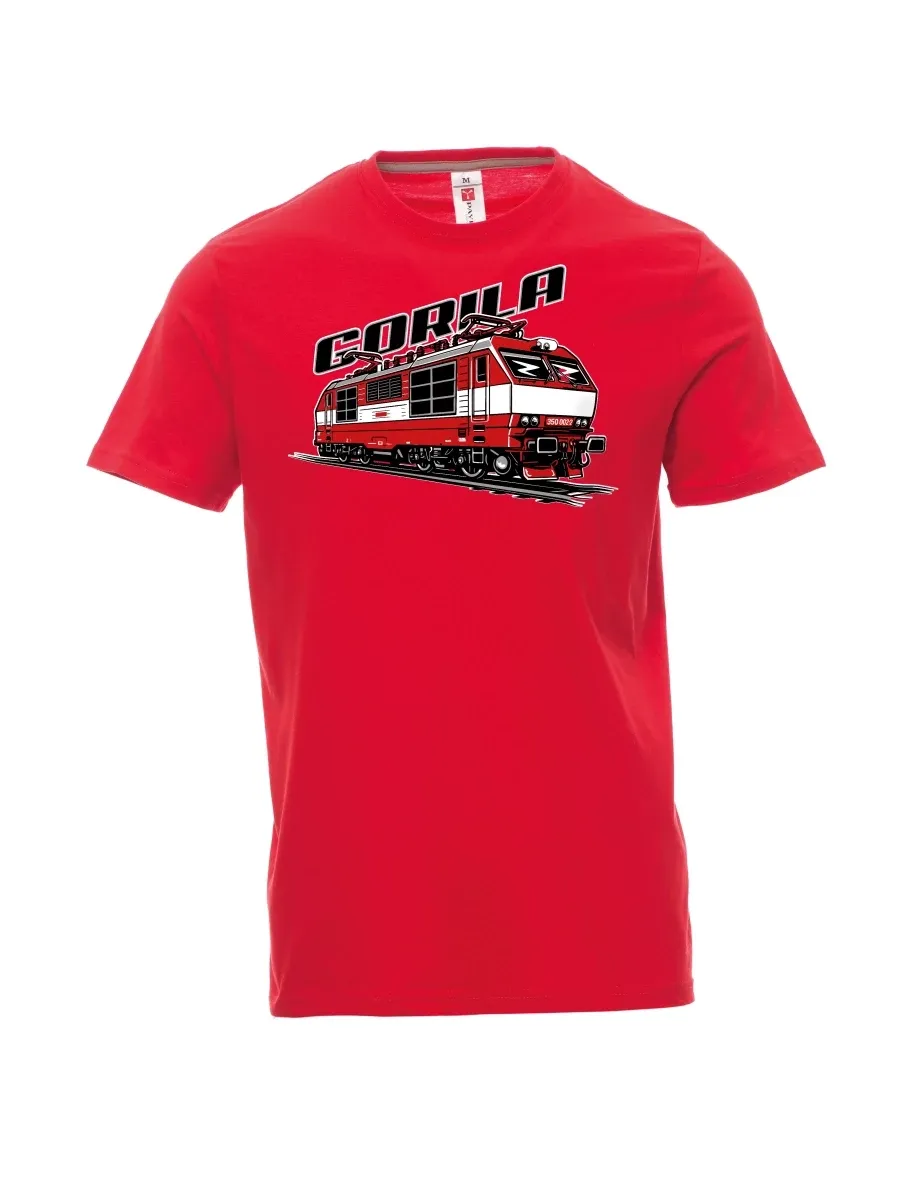Męski t-shirt czerwony Lokomotywa 350 „Gorila“