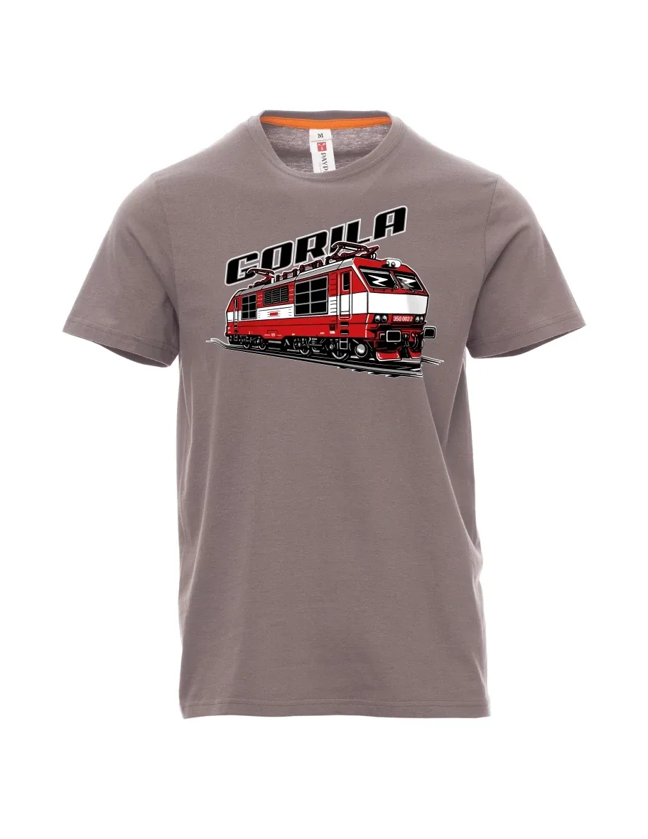 Męski t-shirt stalowa szarość Lokomotywa 350 „Gorila“