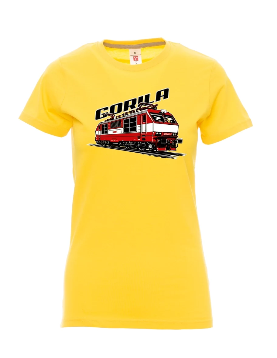 Damski t-shirt żółty Lokomotywa 350 „Gorila“