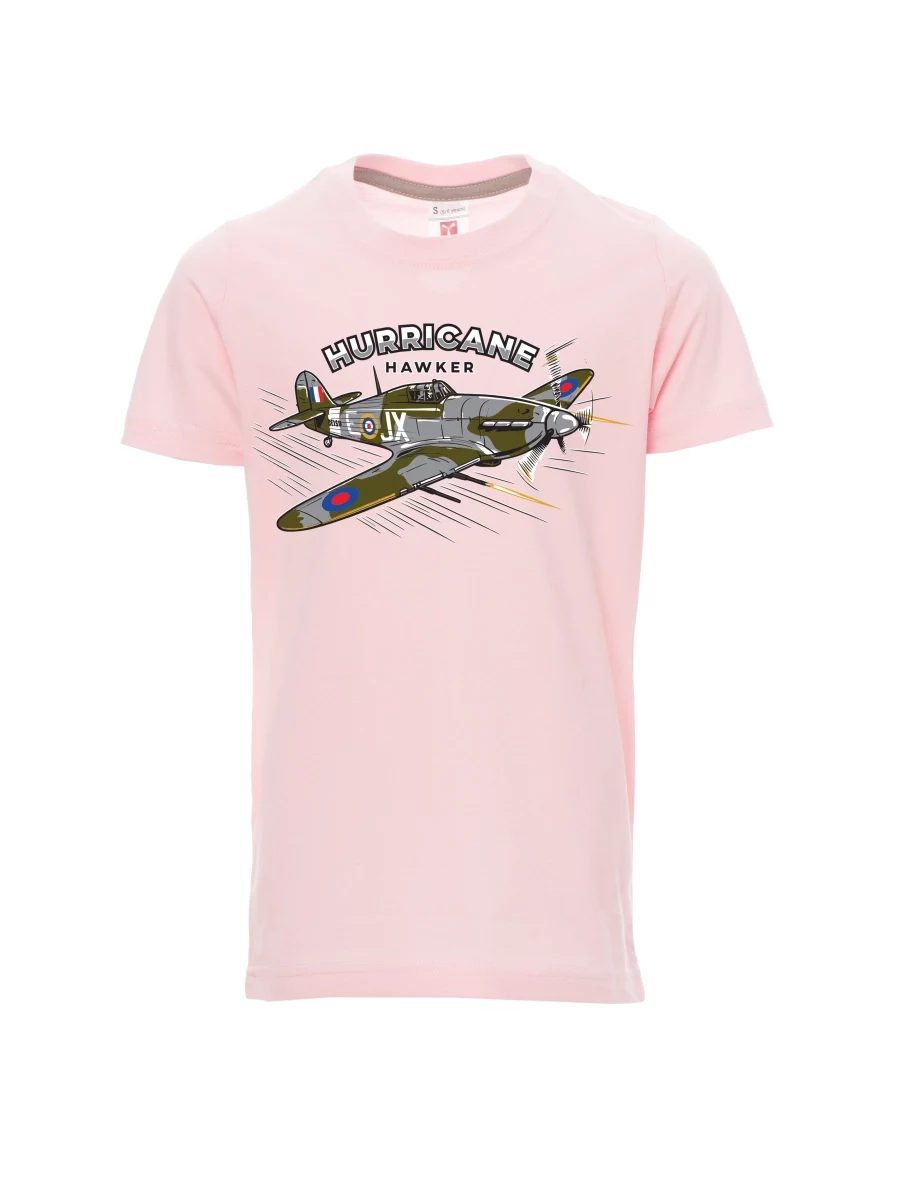 Dziecięcy t-shirt jasno różowy Samolot Hurricane Hawker