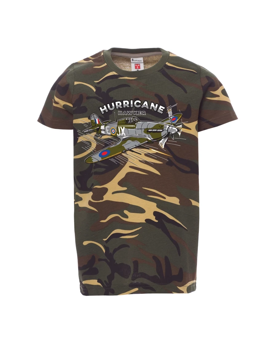 Dziecięcy t-shirt kamufla Samolot Hurricane Hawker