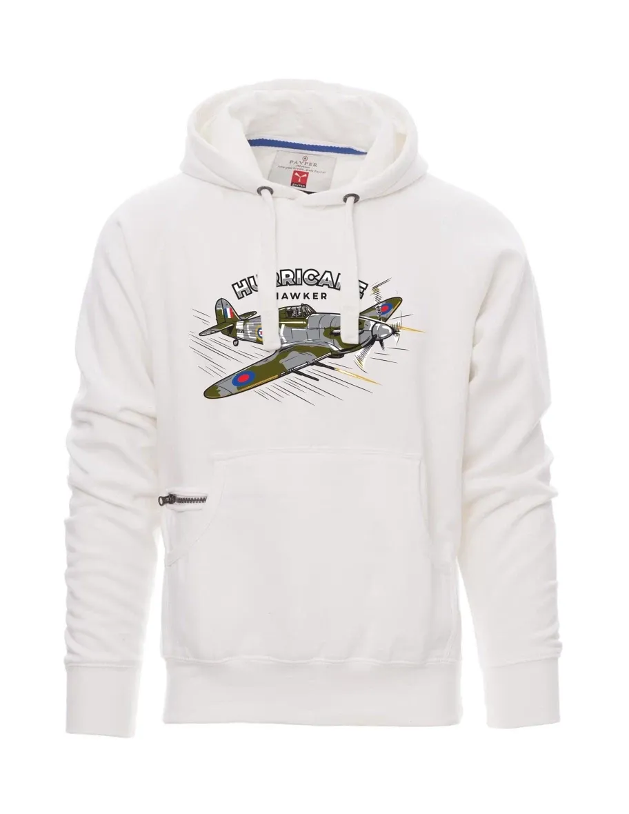 Męska bluza biała Samolot Hurricane Hawker