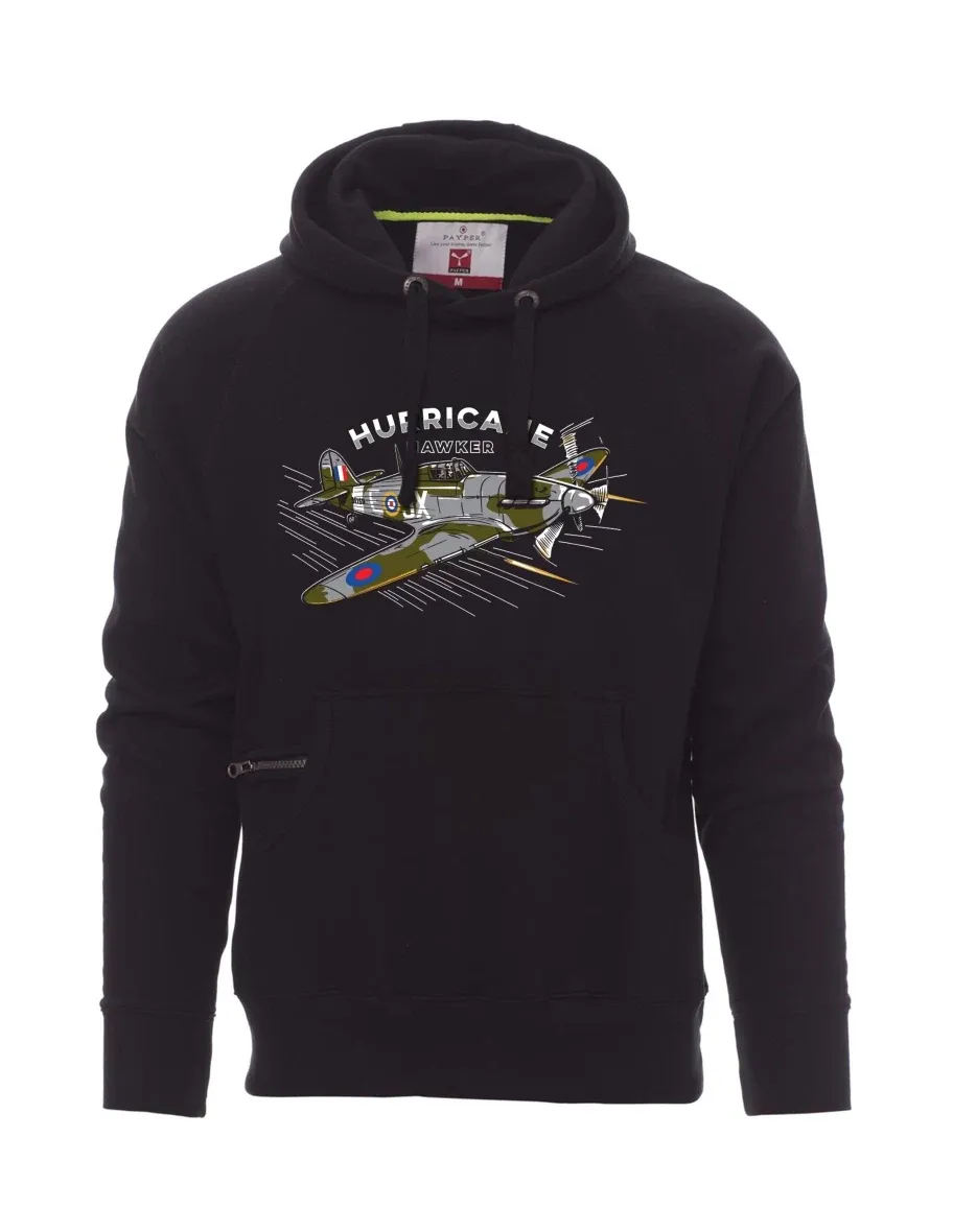 Męska bluza czarna Samolot Hurricane Hawker