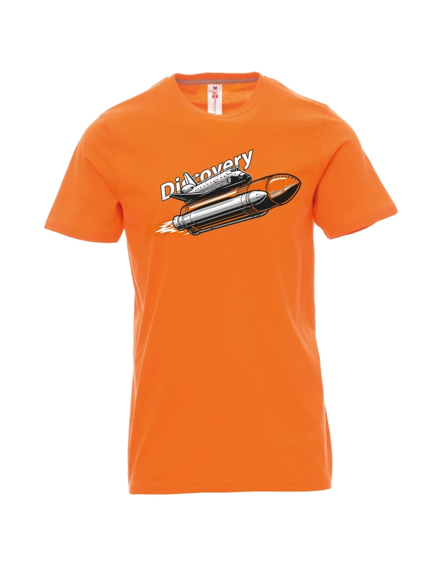 Męski t-shirt pomarańczowy Wahadłowiec Discovery