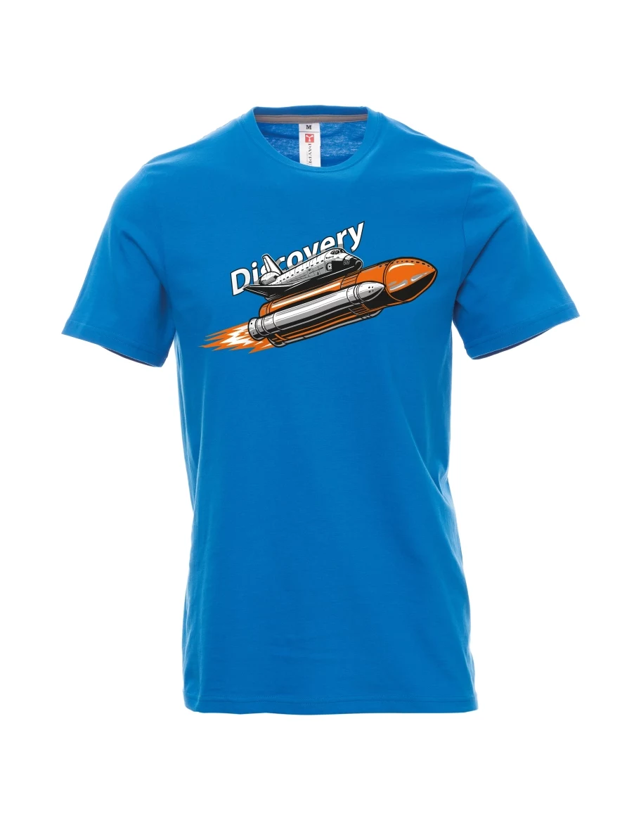 Męski t-shirt jasno niebieski Wahadłowiec Discovery