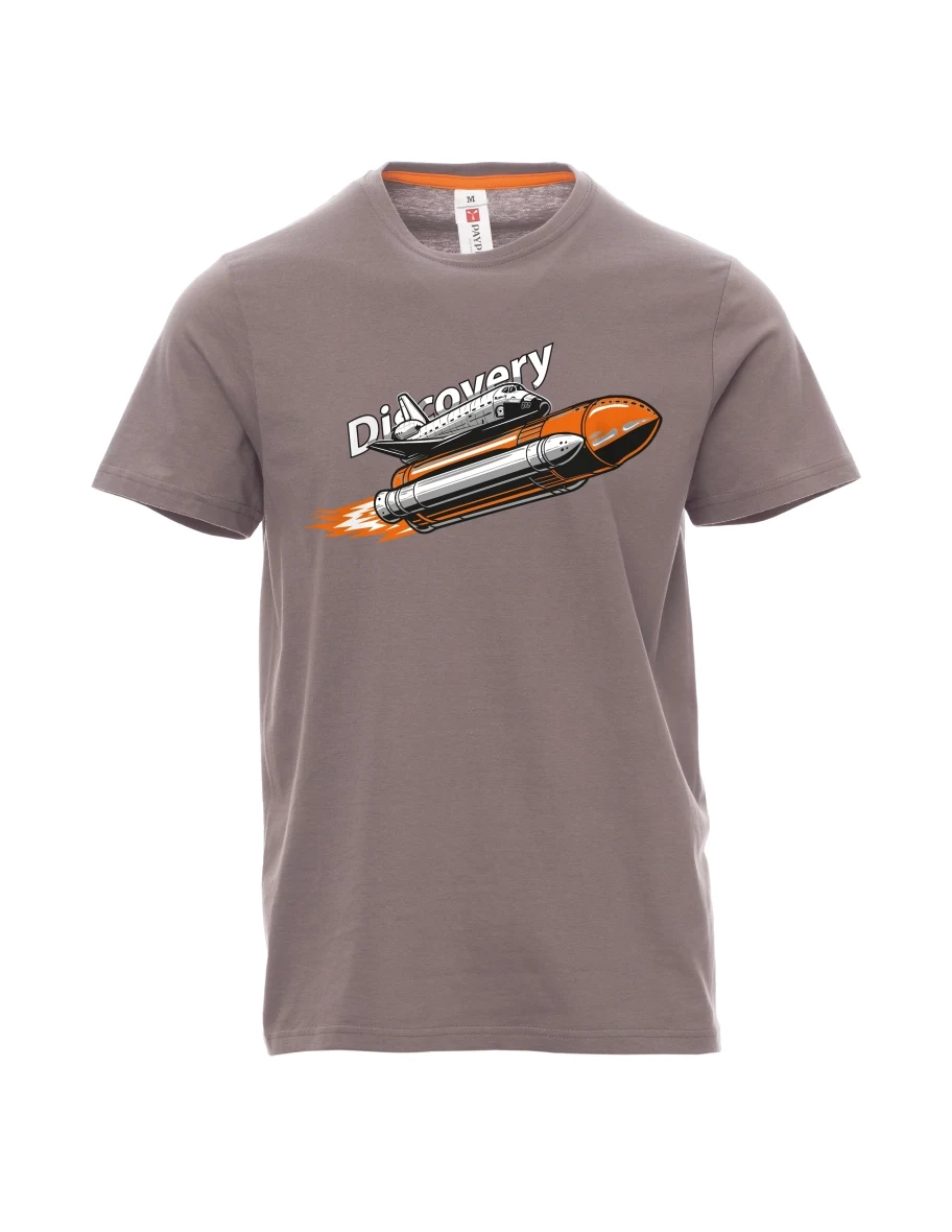 Męski t-shirt stalowa szarość Wahadłowiec Discovery