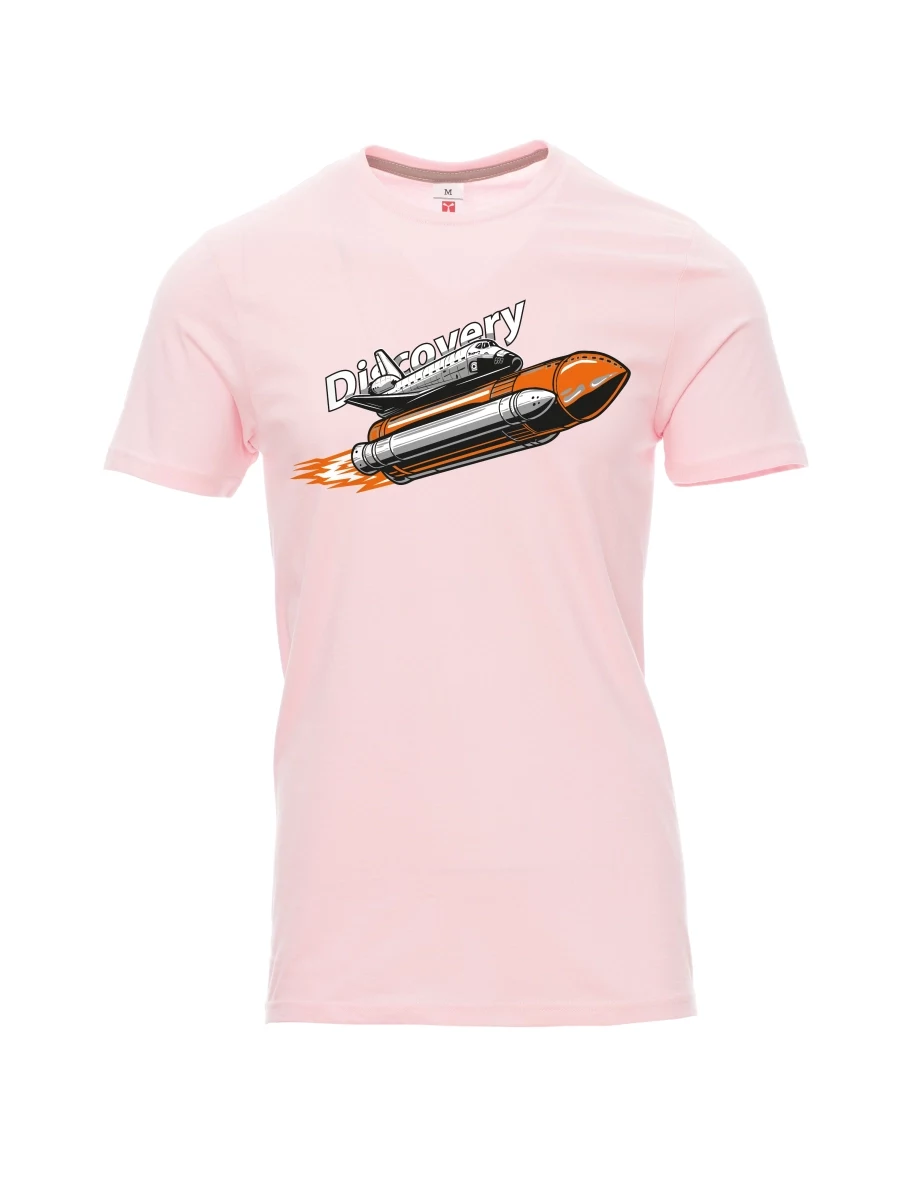 Męski t-shirt jasnoróżowy Wahadłowiec Discovery