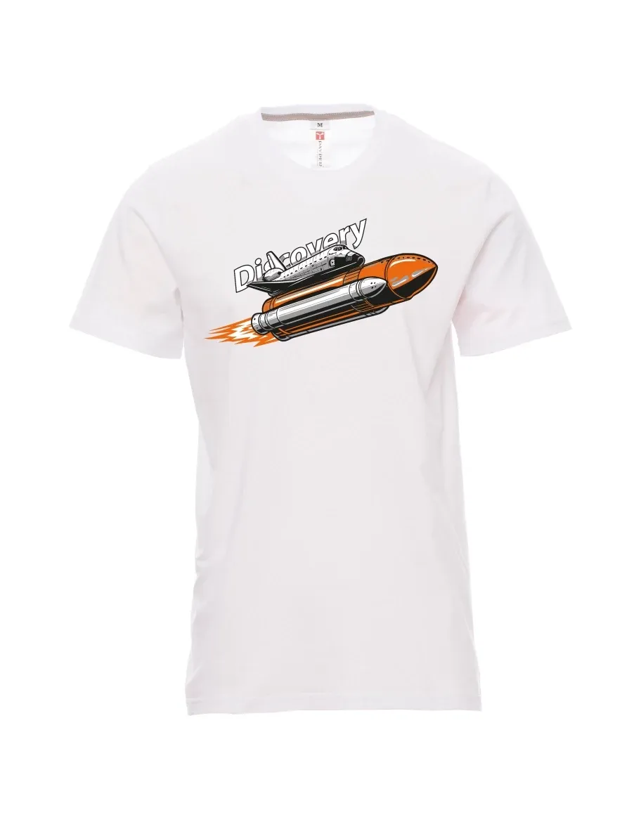 Męski t-shirt biały Wahadłowiec Discovery