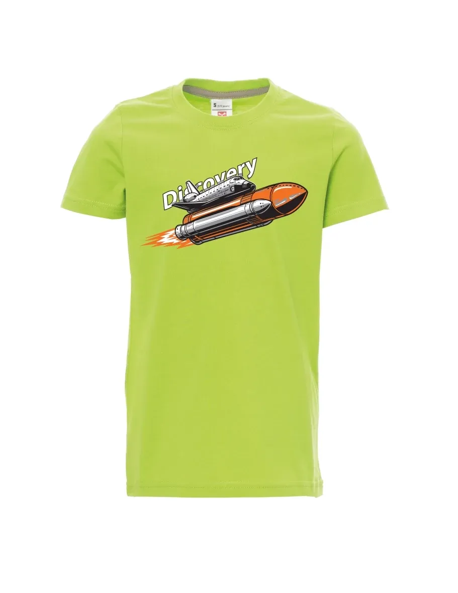 Dziecięcy t-shirt jasno zielony Wahadłowiec Discovery