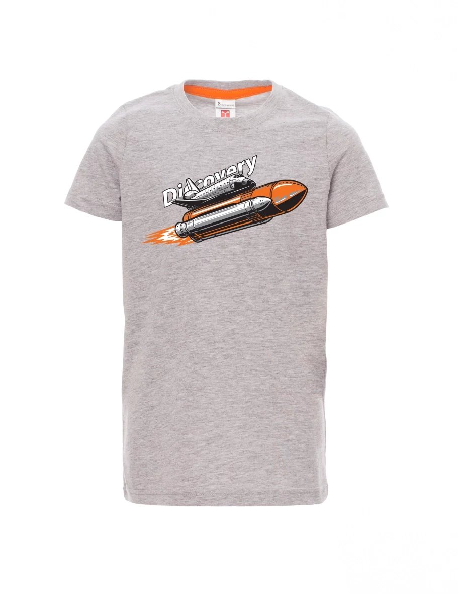 Dziecięcy t-shirt szary melange Wahadłowiec Discovery