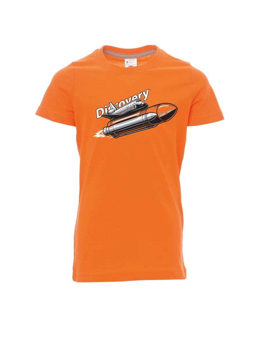 Dziecięcy t-shirt pomarańczowy Wahadłowiec Discovery