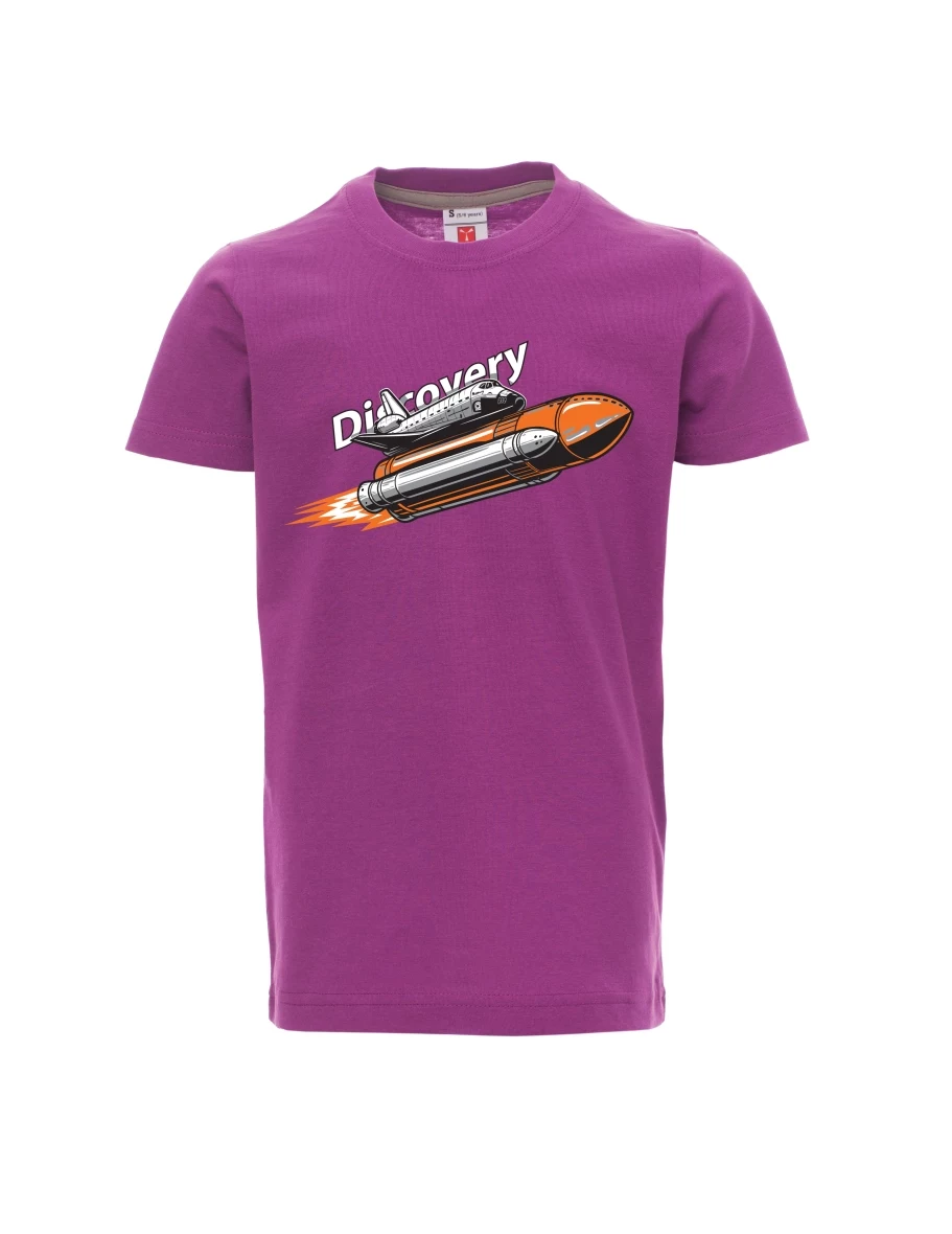 Dziecięcy t-shirt purpurowy Wahadłowiec Discovery