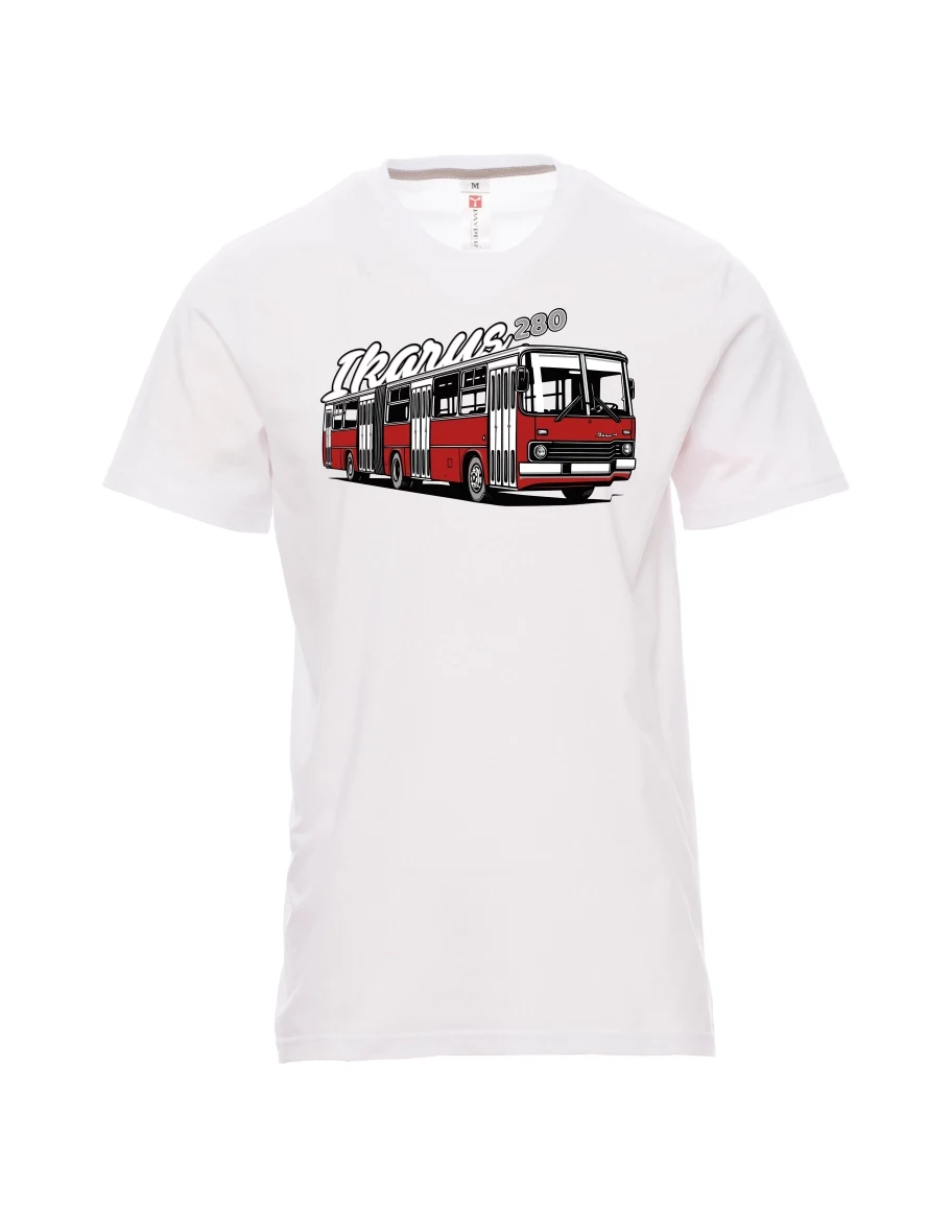 Męski t-shirt biały Autobus Ikarus 280
