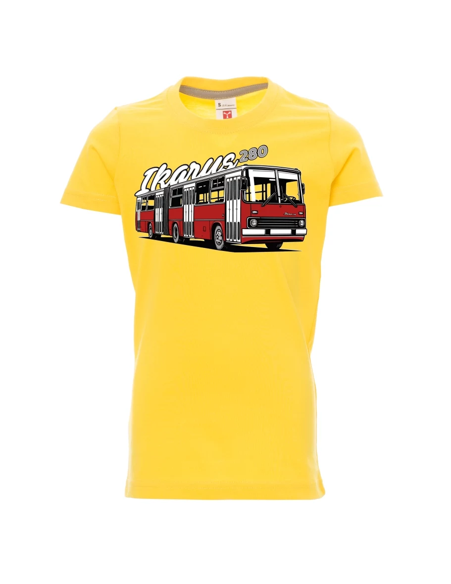 Dziecięcy t-shirt żółty Autobus Ikarus 280