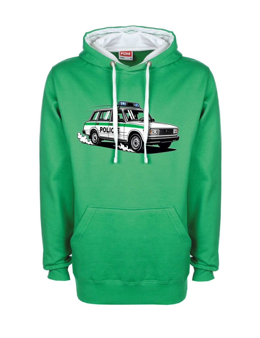Bluza biało-zielona Samochód VAZ 2104 POLICJA