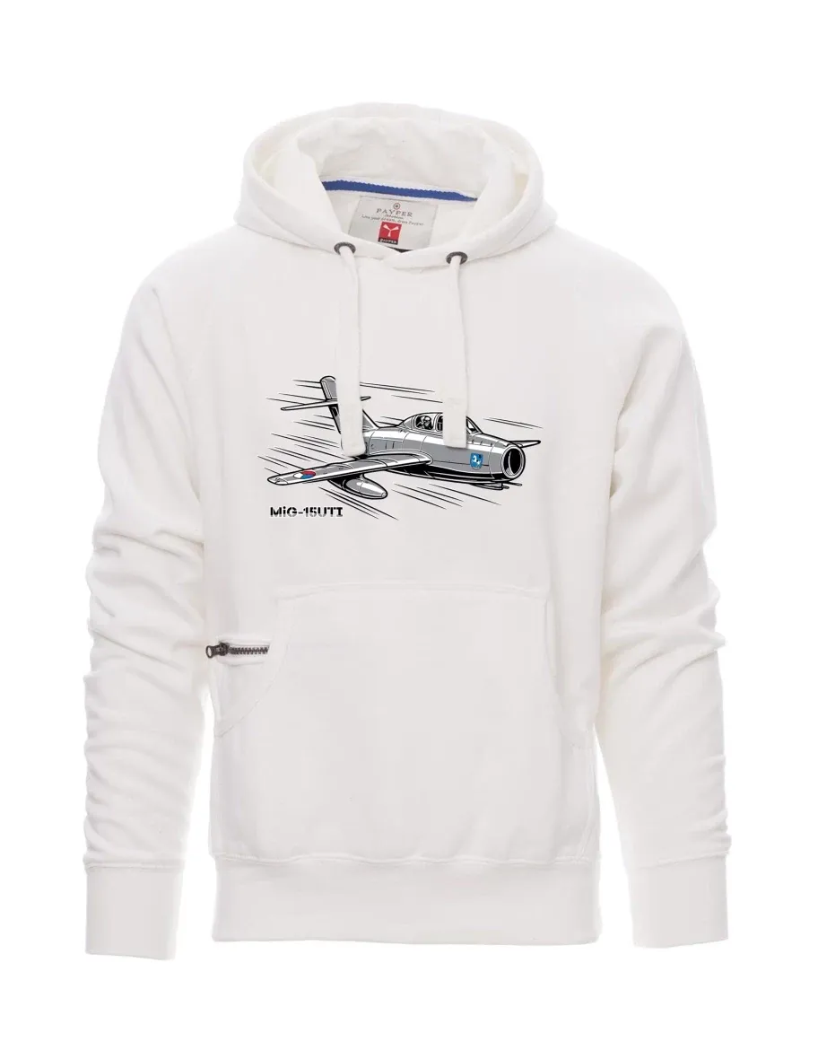 Męska bluza biała Samolot MiG-15UTI