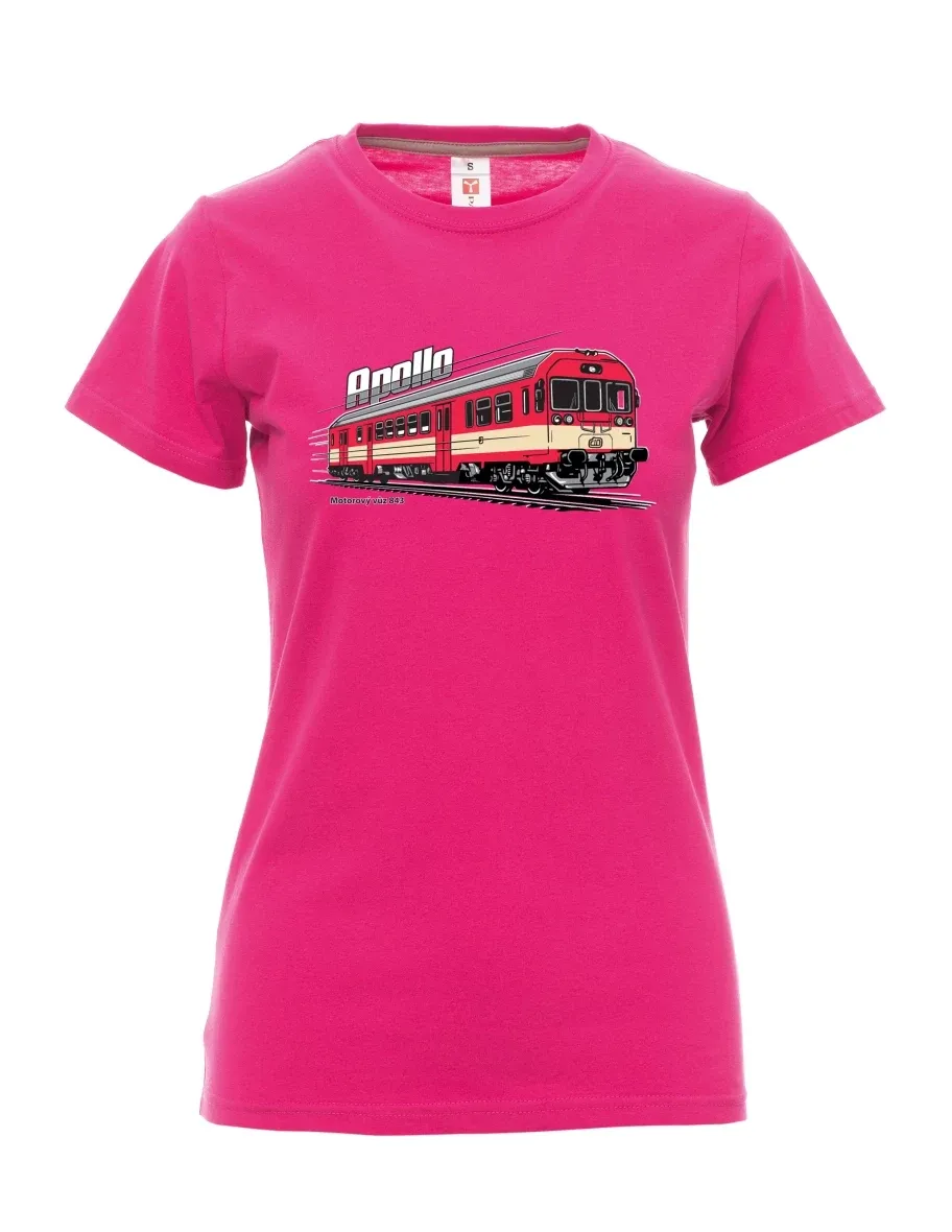 Damski t-shirt różowy Wagon silnikowy 843 „Apollo“