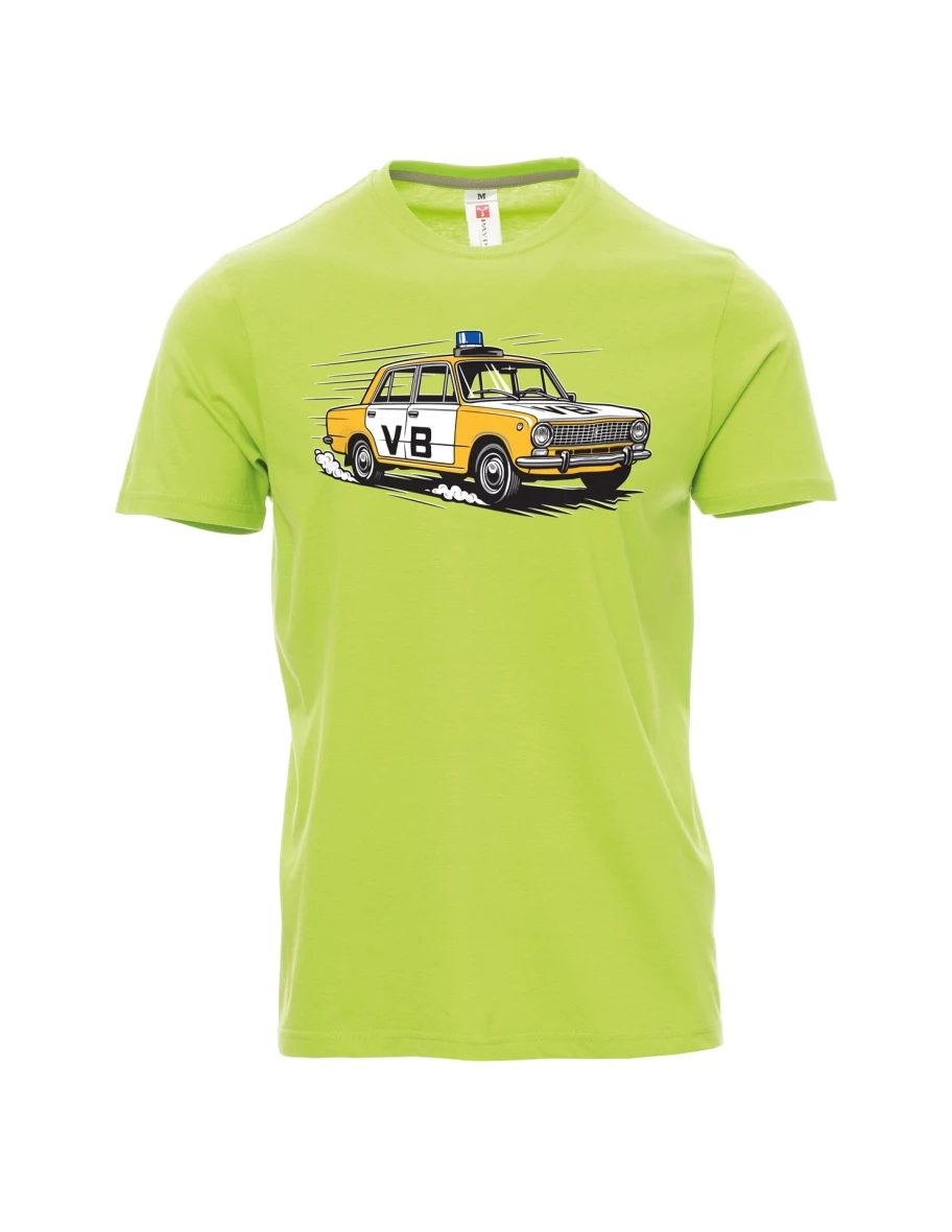 Męski t-shirt jasno zielony Samochód VAZ 2101 VB