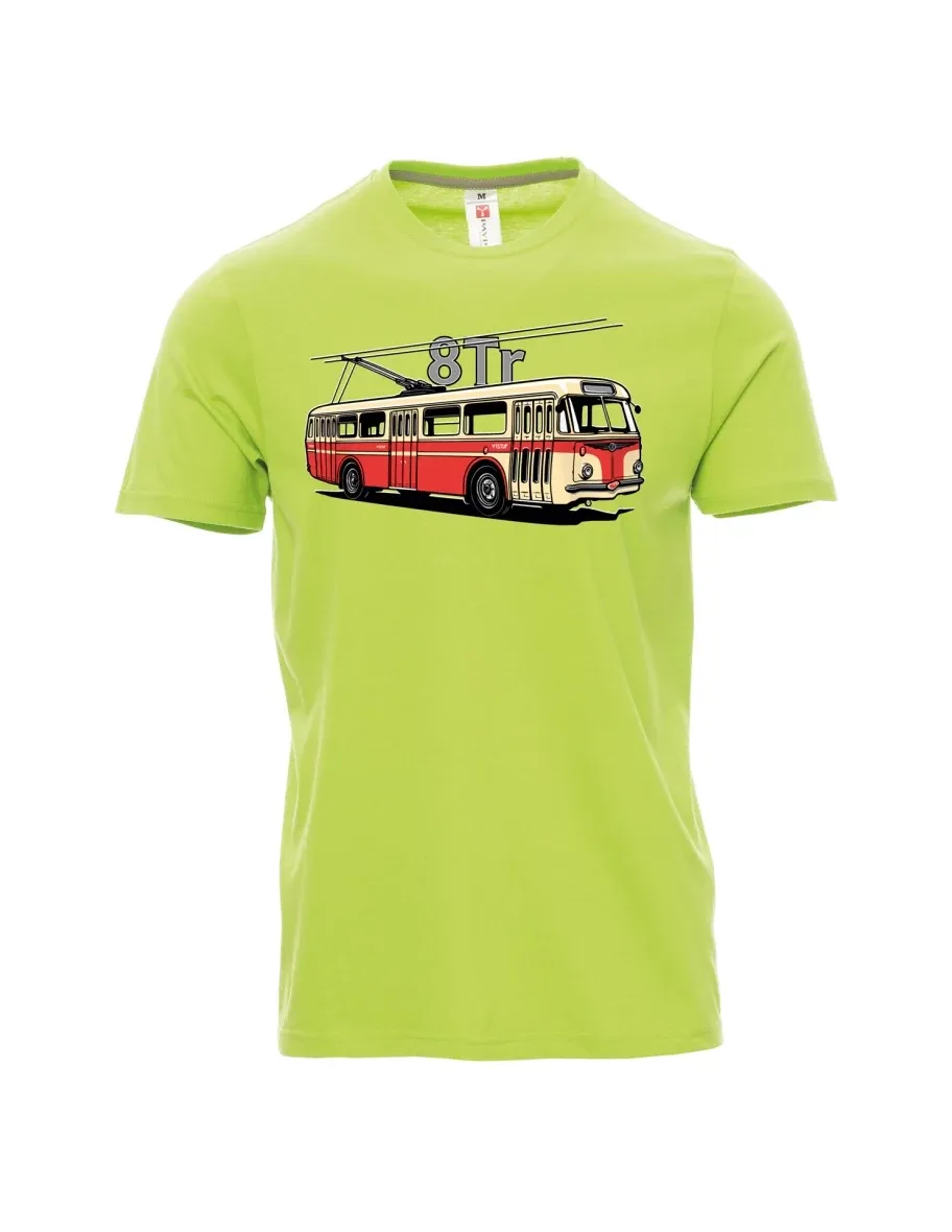 Męski t-shirt jasno zielony Trolejbus 8Tr