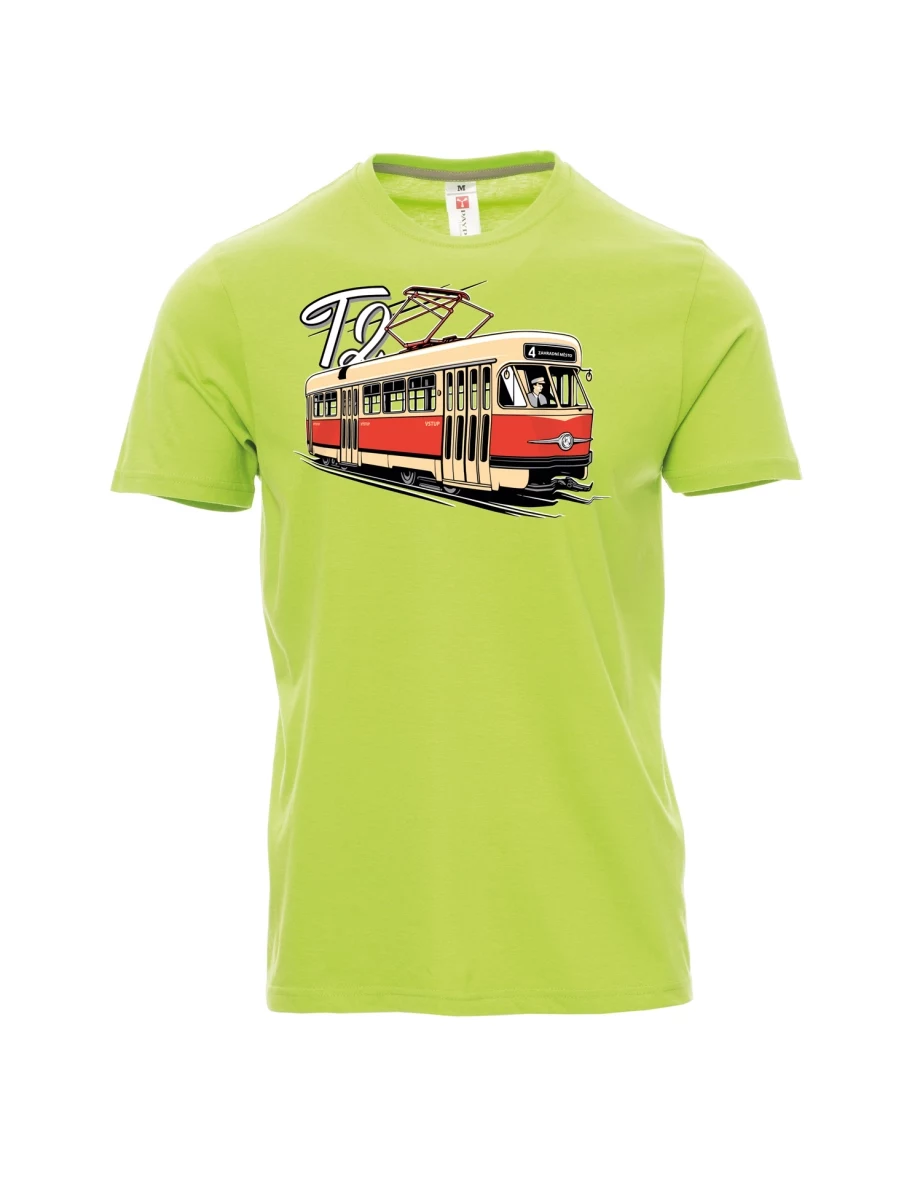 Męski t-shirt jasno zielony Tramwaj T2