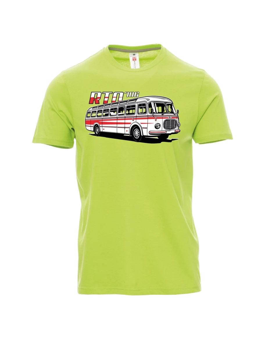 Męski t-shirt jasno zielony Autobus RTO 706