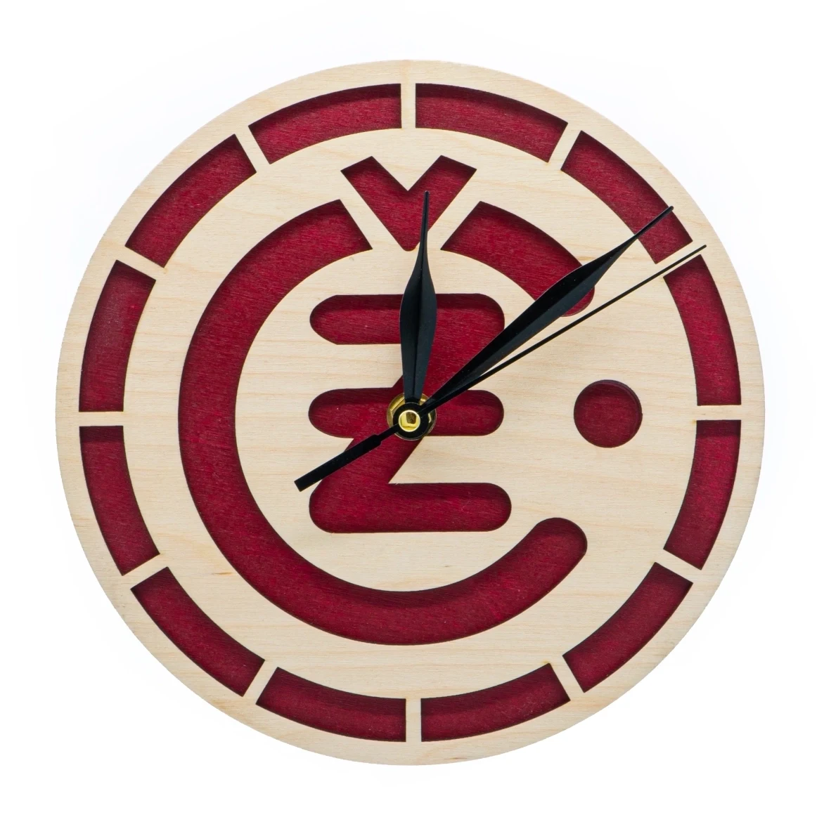 Drewniany zegar z logo ČZ (Cezeta)