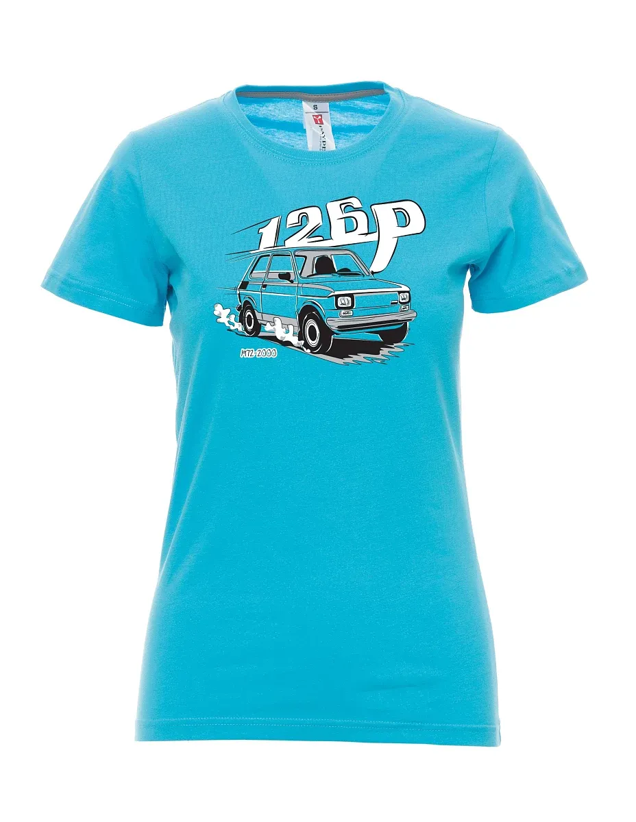 Damski t-shirt turkusowy Maluch