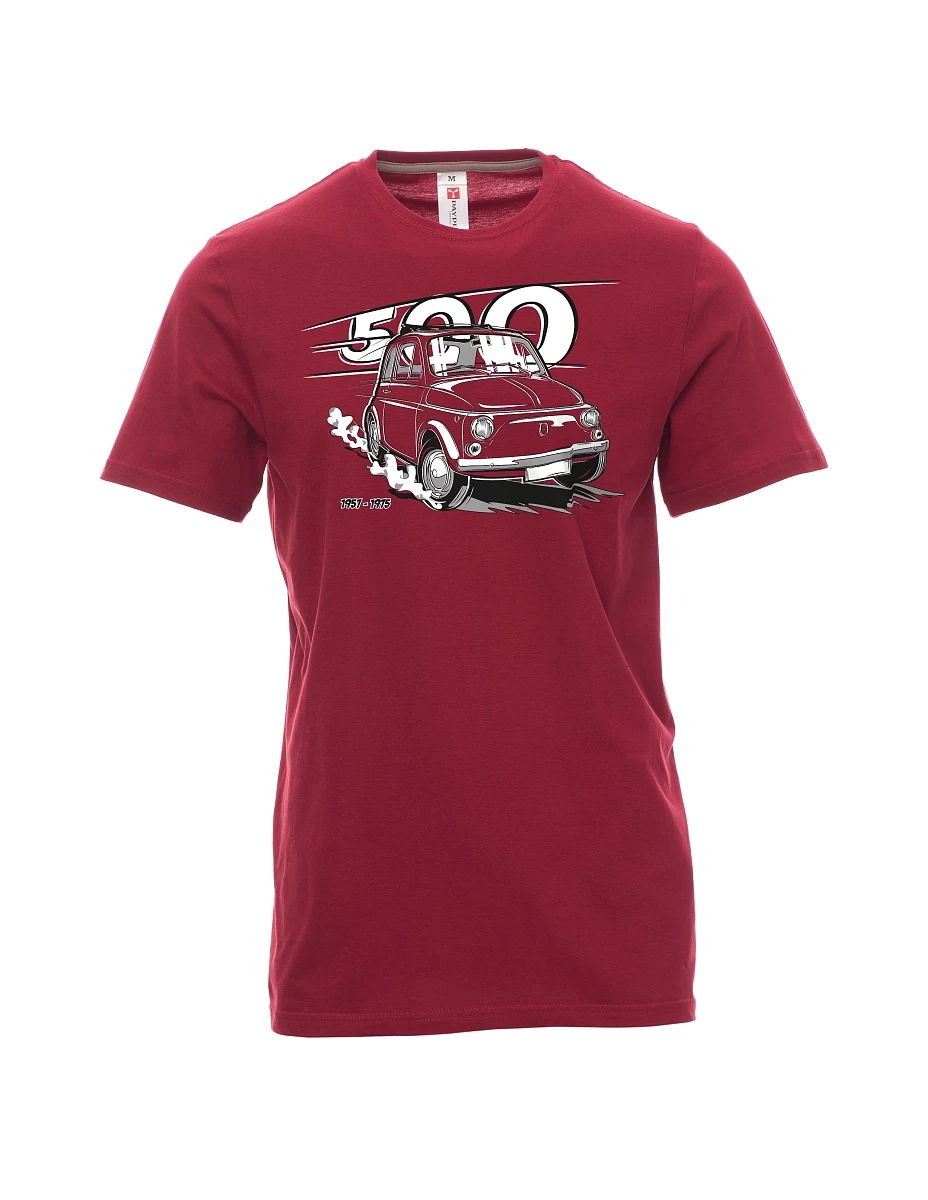Męski t-shirt czerwony Włoski weteran F 500