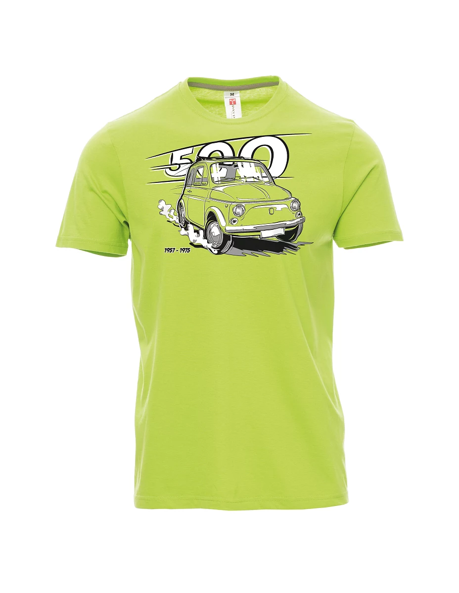 Męski t-shirt jasno zielony Włoski weteran F 500