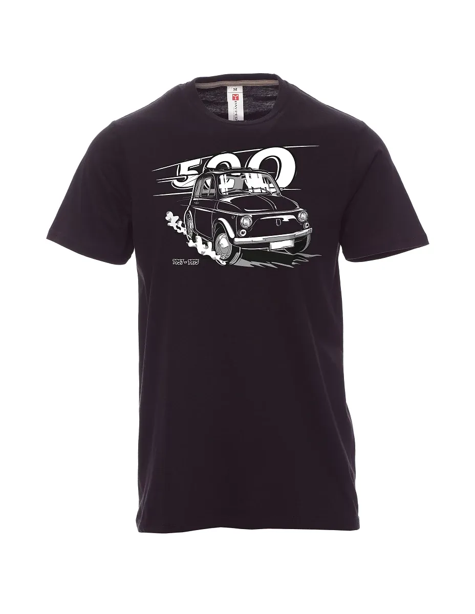 Męski t-shirt czarny Włoski weteran F 500