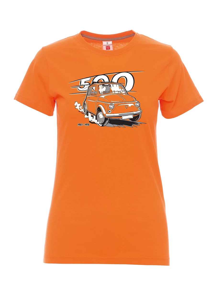 Damski t-shirt pomarańczowy Włoski weteran F 500