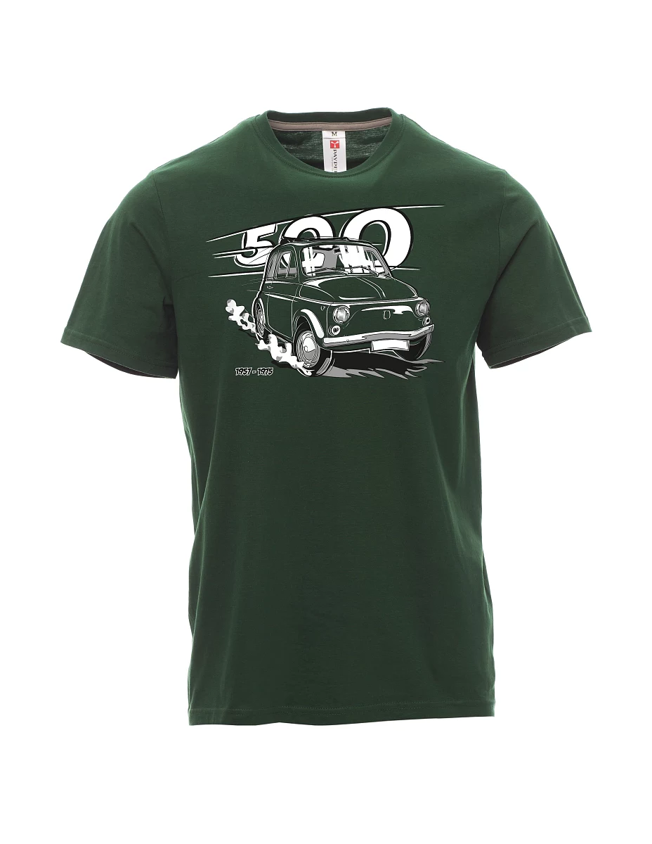 Męski t-shirt ciemnozielony Włoski weteran F 500
