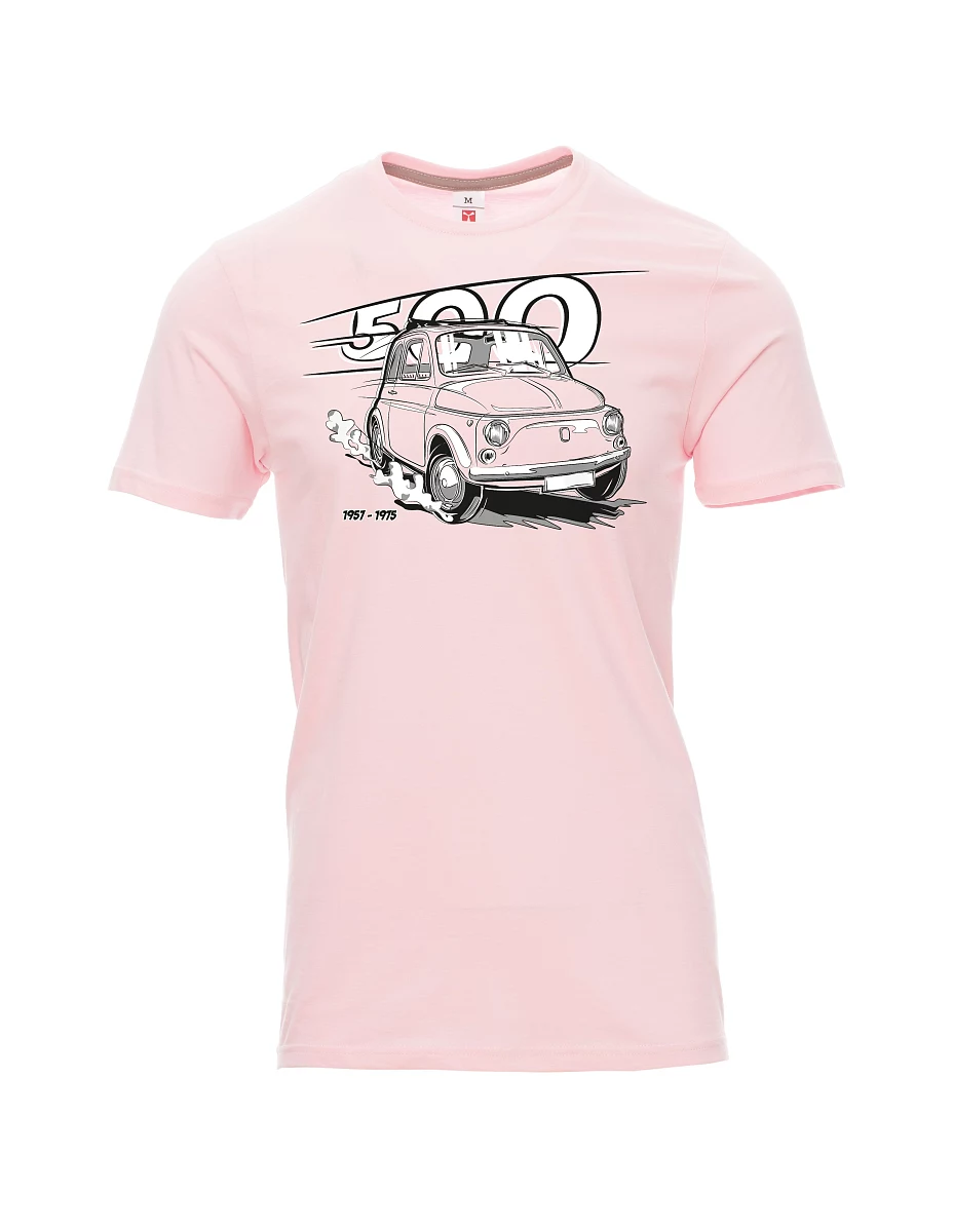 Męski t-shirt jasnoróżowy Włoski weteran F 500