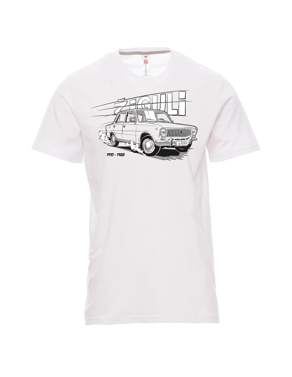 Męski t-shirt biały Lada-Žiguli