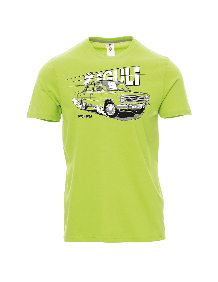 Męski t-shirt jasno zielony Lada-Žiguli