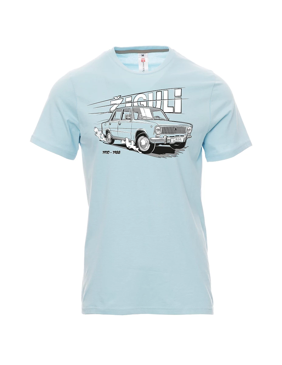 Męski t-shirt jasno niebieski Lada-Žiguli