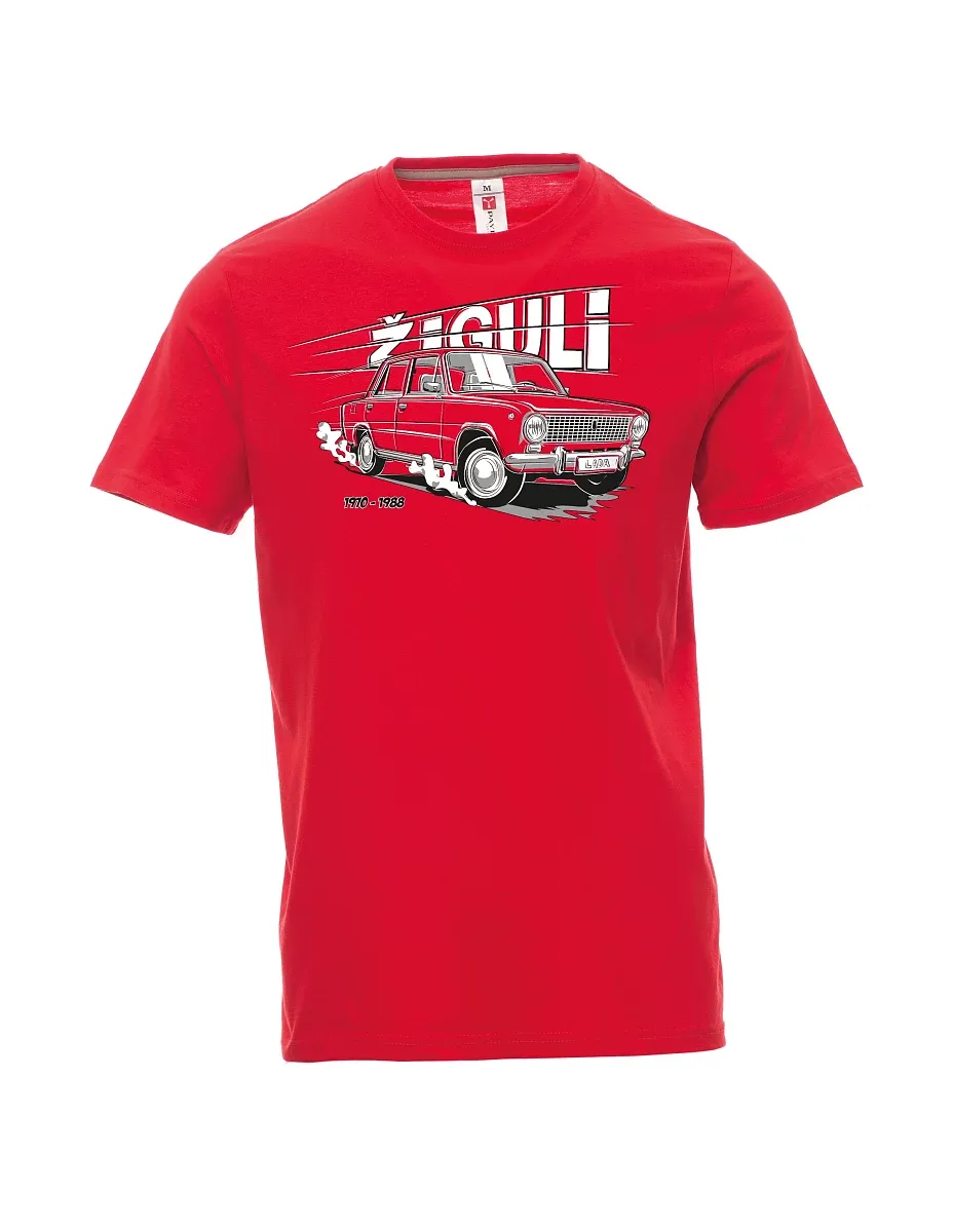 Męski t-shirt czerwony Lada-Žiguli