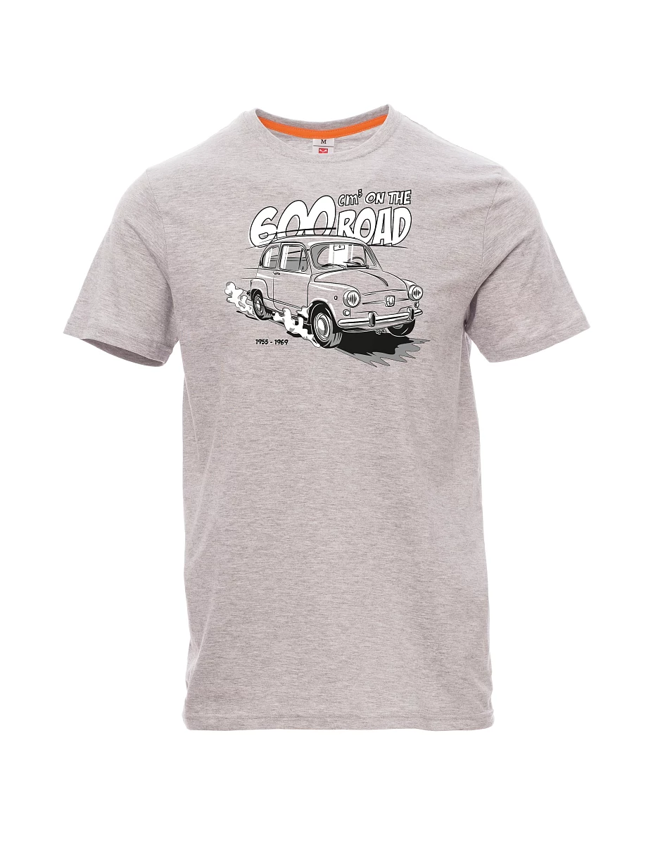 Męski t-shirt szary melanż Włoski weteran F 600