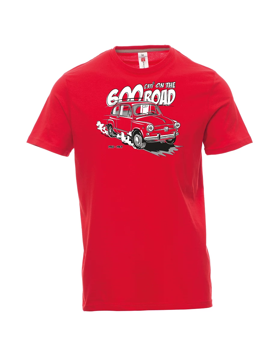 Męski t-shirt czerwony Włoski weteran F 600