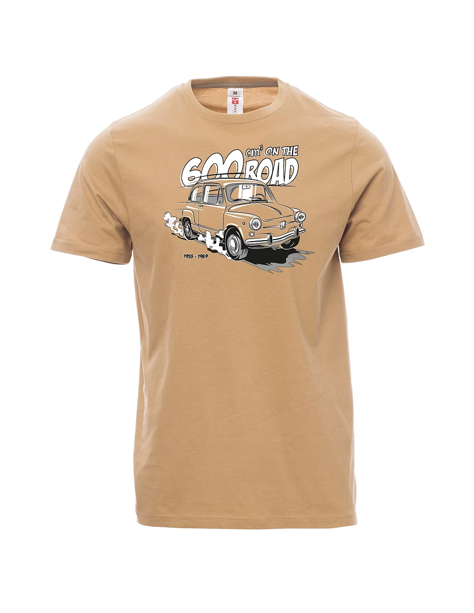 Męski t-shirt brązowy Włoski weteran F 600