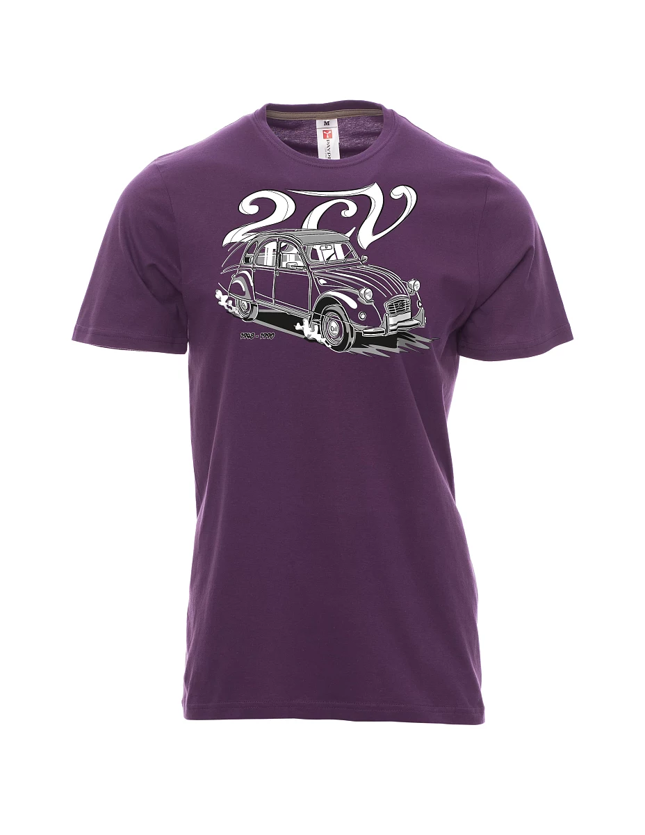 Męski t-shirt purpurowy 2CV
