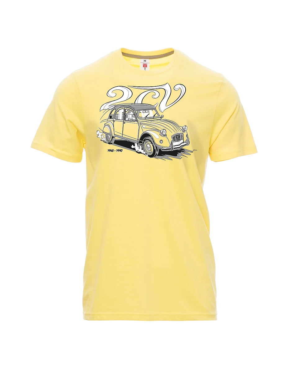 Męski t-shirt jasny zółty 2CV
