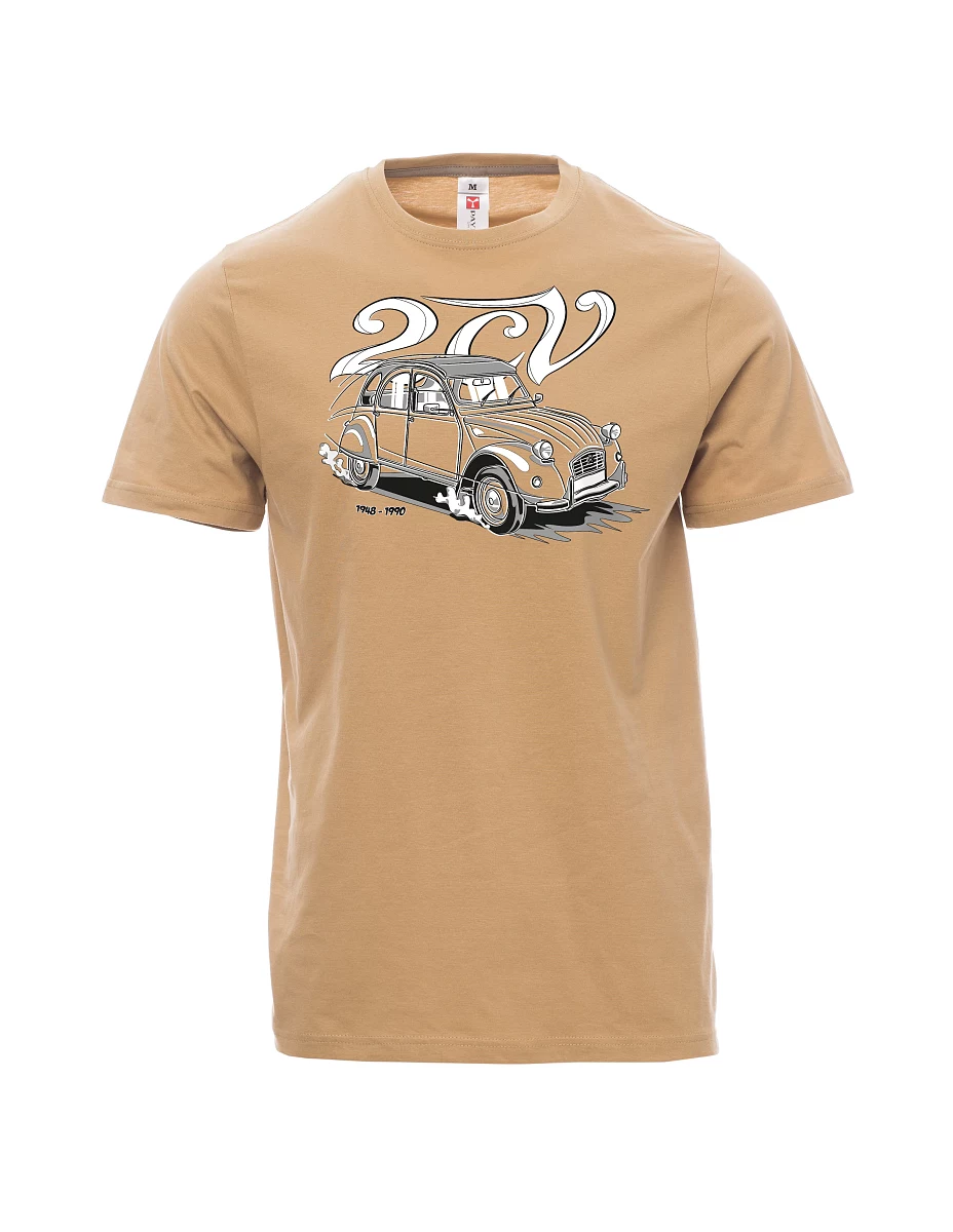 Męski t-shirt brązowy 2CV