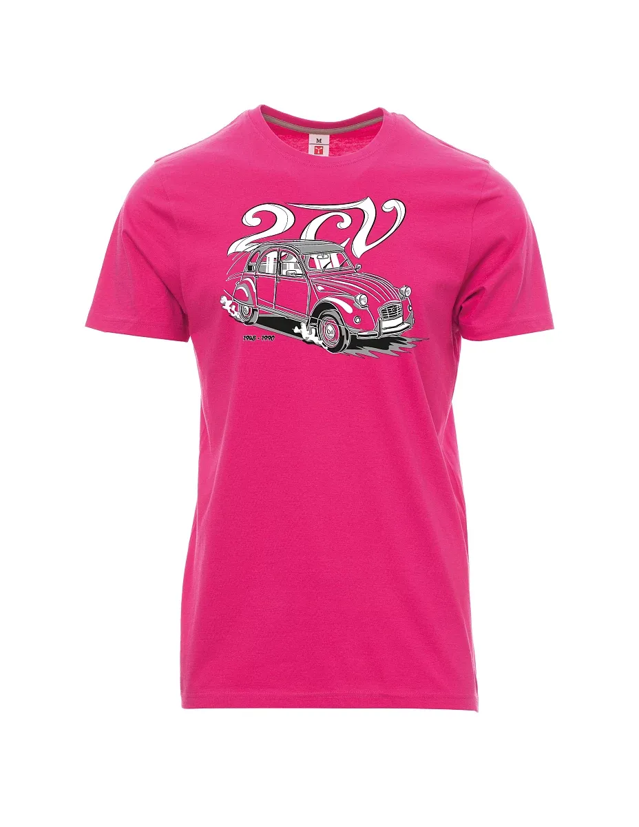 Męski t-shirt różowy 2CV