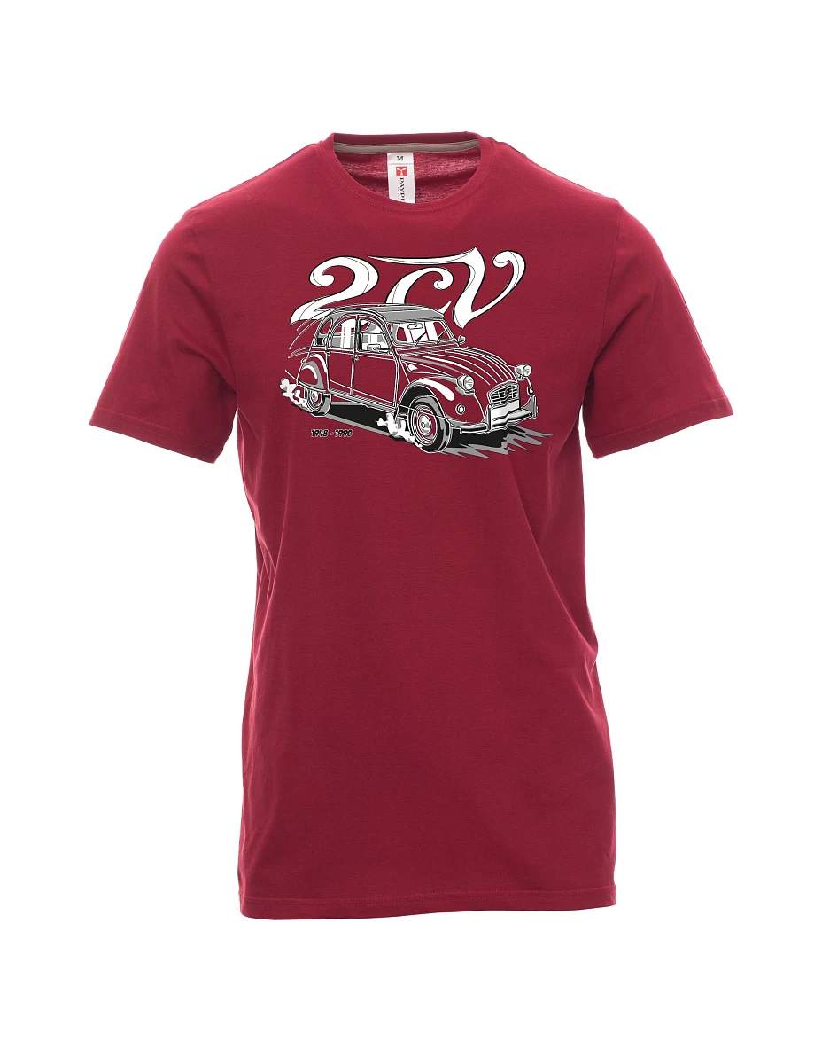 Męski t-shirt czerwony 2CV