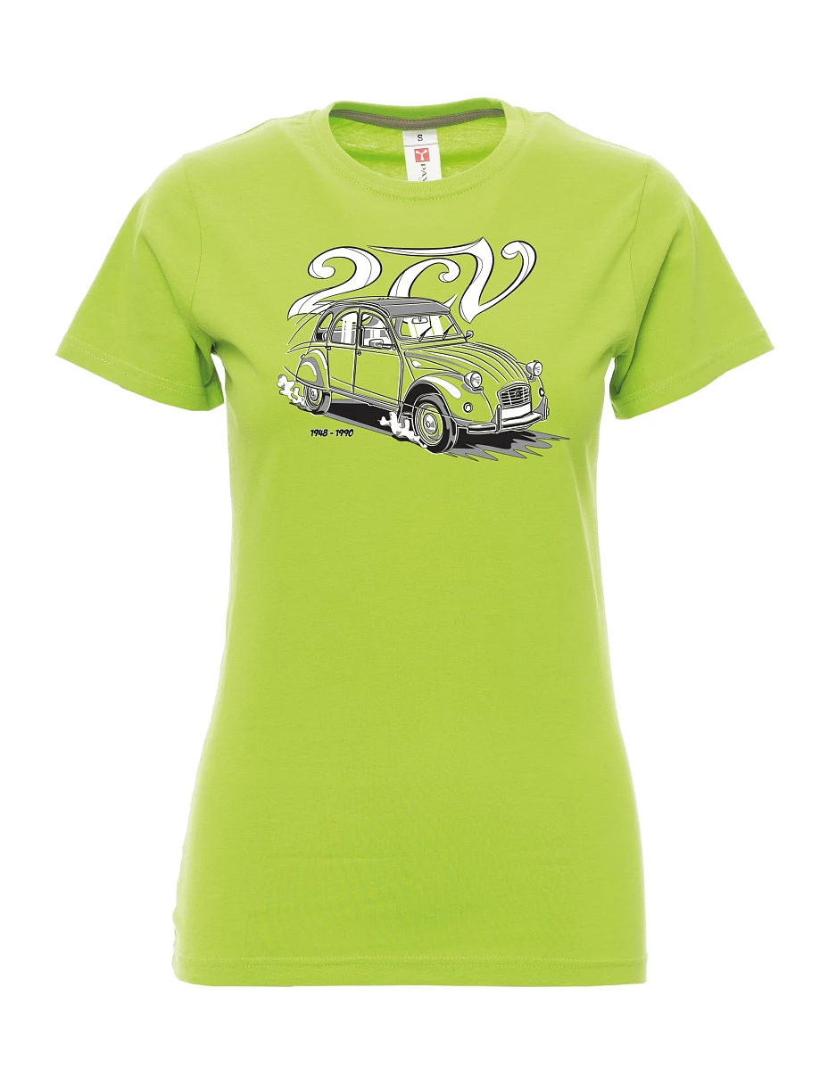 Damski t-shirt limetkowy 2CV