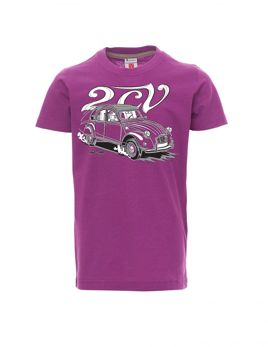 Dziecięcy t-shirt purpurowy 2CV