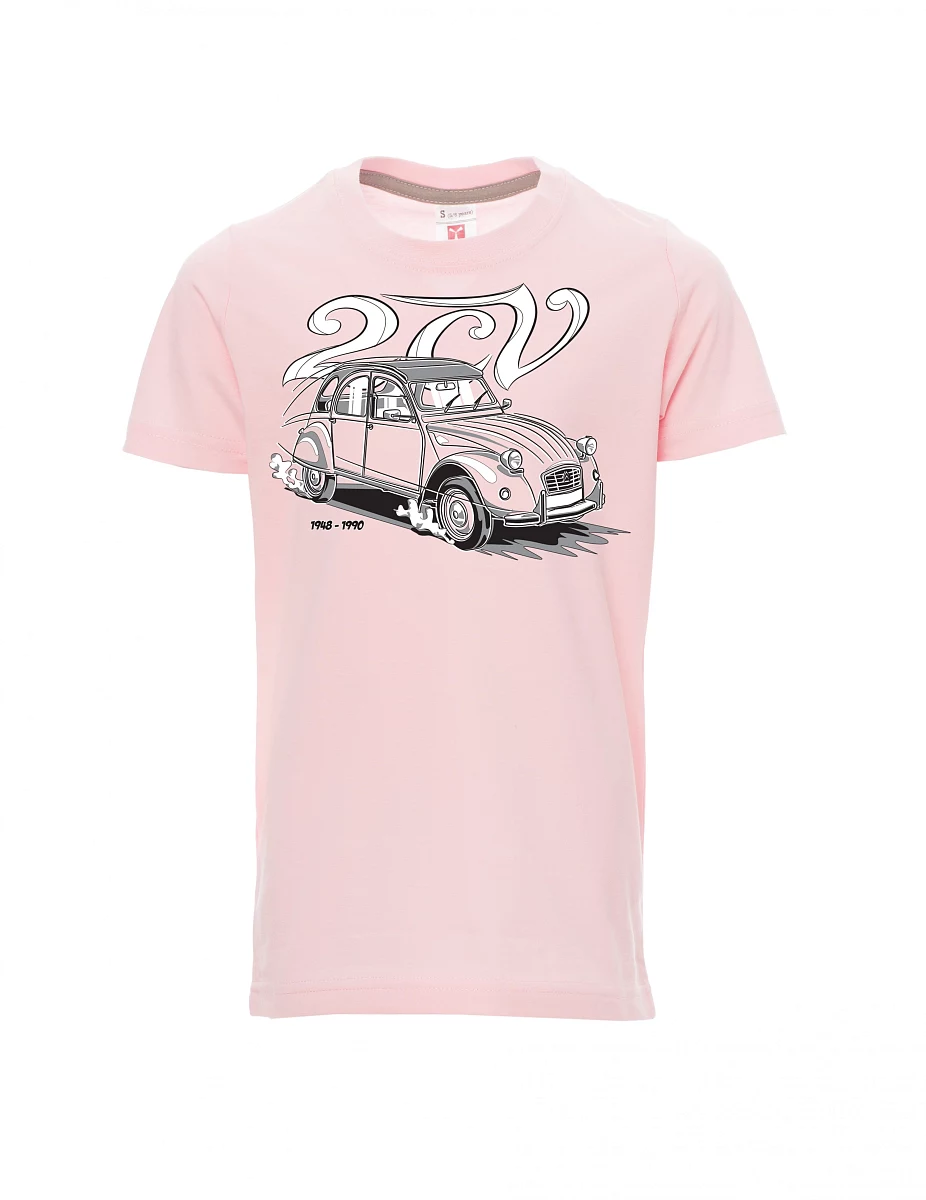 Dziecięcy t-shirt jasno różowy 2CV