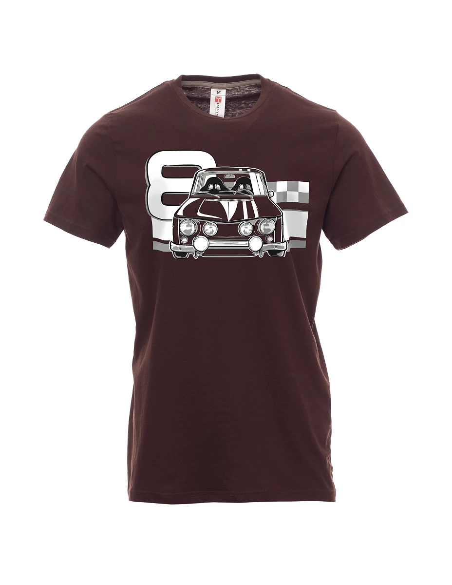 Męski t-shirt ciemny brąz R8